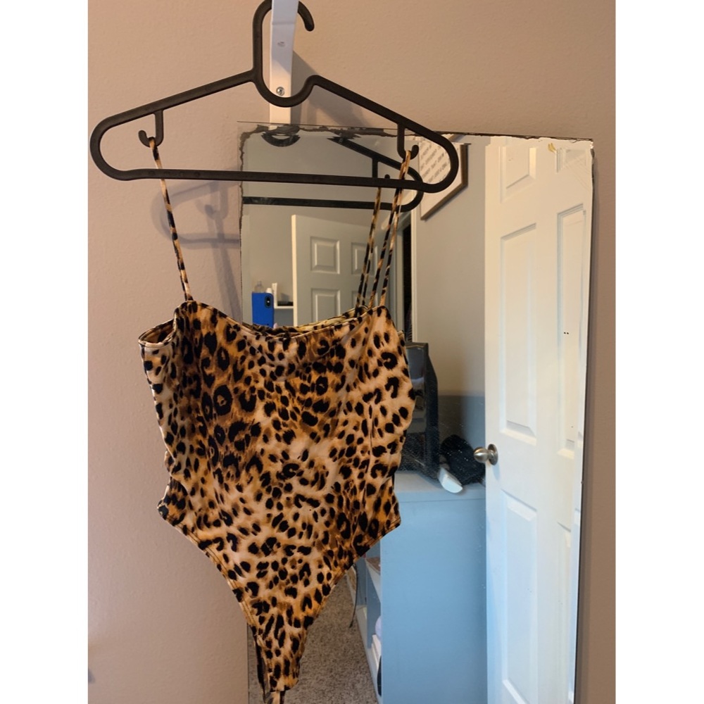 Spaghetti Strap Cheetah Print Onesie